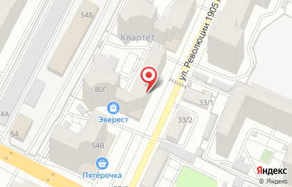 Строящиеся объекты, ОАО ДСК на улице Революции 1905 года на карте