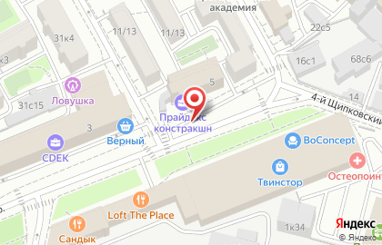 Аламак в 1-м Щипковском переулке на карте