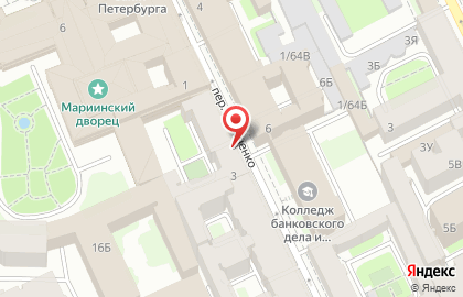 Континенталь в переулке Антоненко на карте