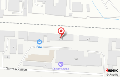 Магазин автозапчастей АвтоКомплект на Полтавской улице на карте