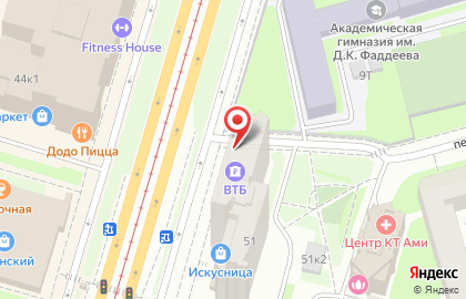 Банкомат ВТБ на Наличной улице, 51 на карте