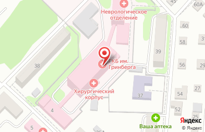 Городская клиническая больница им. С.Н. Гринберга в Закамске на карте