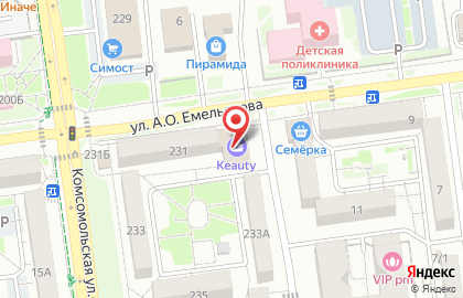 Атика на Комсомольской на карте