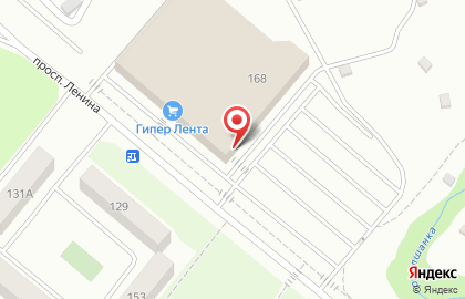 Гипермаркет Лента на проспекте Ленина на карте
