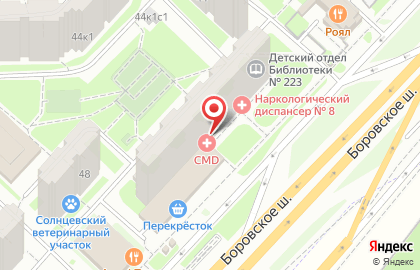 Центр диагностики CMD на метро Новопеределкино на карте