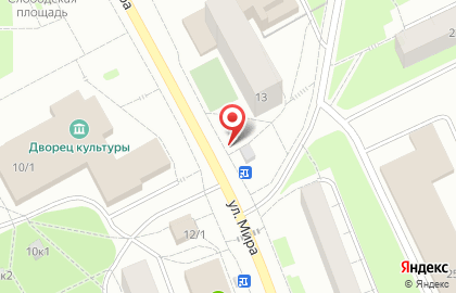 Продовольственный магазин на улице Мира на карте