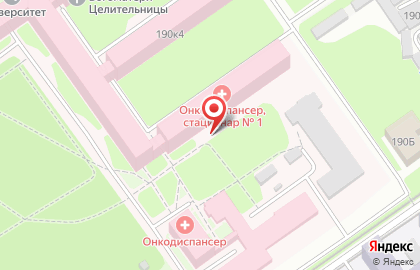 Нижегородский областной клинический онкологический диспансер на улице Родионова на карте