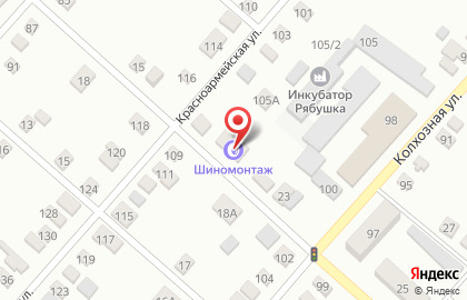 Шиномонтажная мастерская на Интернациональной улице на карте