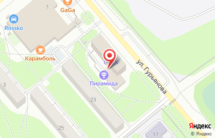 Детос на улице Гурьянова на карте