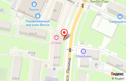 Кондитерский магазин Сладости для радости в Калининском районе на карте