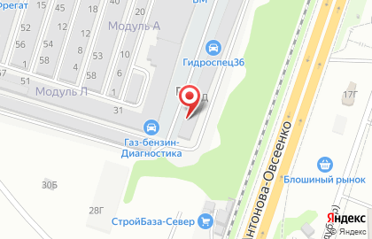 Автосервис М-сервис на улице Антонова-Овсеенко на карте