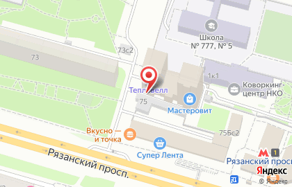 Станкоторговая фирма Славянский двор на Рязанском проспекте на карте