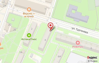 Парикмахерская Локон на улице Тургенева на карте