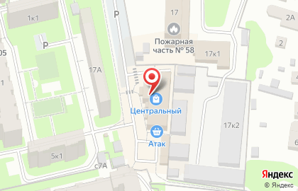 Супермаркет Атак на Советской улице в Домодедово на карте