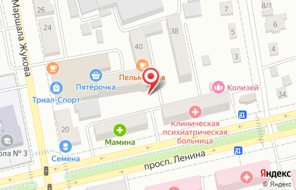 Продуктовый магазин Прибой на проспекте Ленина на карте