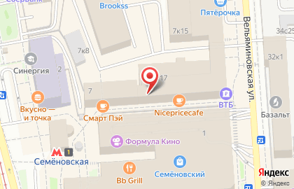 Кафе ТоДаСё на Семёновской площади на карте