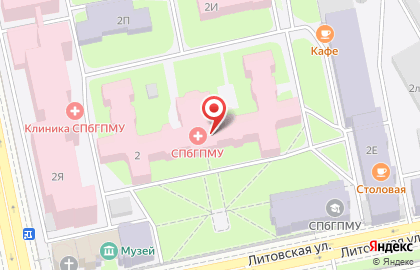 Факультет лечебного дела СПбГПМУ на карте