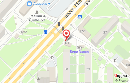 Магазин продуктов Алмаз на проспекте Металлургов на карте