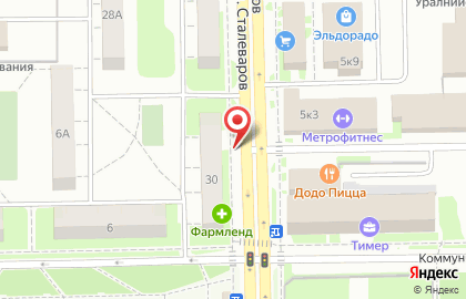 Алвик на улице Сталеваров на карте