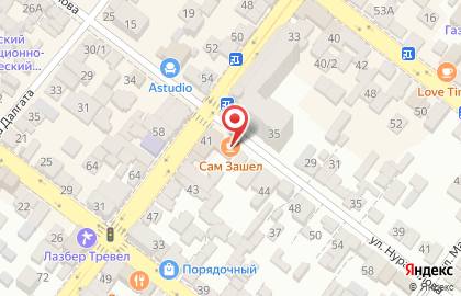 Кафе-бар Сам Зашел в Советском районе на карте
