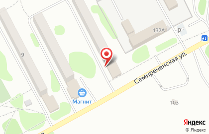 Магазин хозяйственных товаров на Семиреченской улице на карте