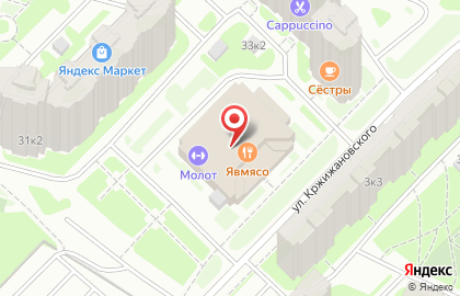 Тэ-кари на улице Кржижановского на карте