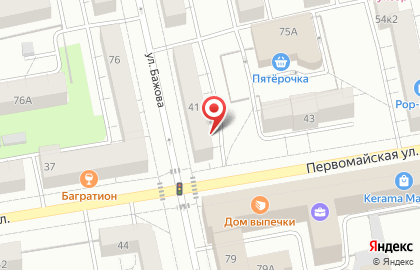 Клевое место на улице Бажова на карте