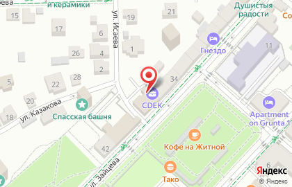 Компания по производству чулочно-носочных изделий Фабрика Носков на улице Зайцева на карте
