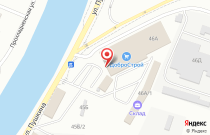 Гипермаркет строительных и отделочных материалов ДоброСтрой на улице Пушкина на карте