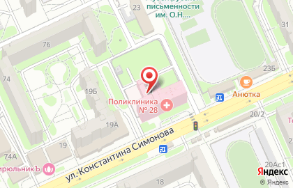Волгоградский филиал Банкомат, Балтийский банк на улице Константина Симонова на карте