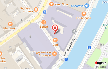 Мини Отель на Невском в Петербурге на карте