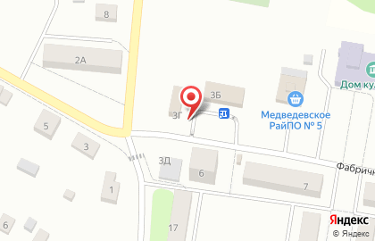 Магазин Хозяюшка на Фабричной улице на карте