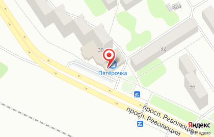 Супермаркет Пятерочка на проспекте Революции на карте