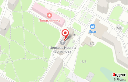 Храм апостола и евангелиста Иоанна Богослова в Томске на карте