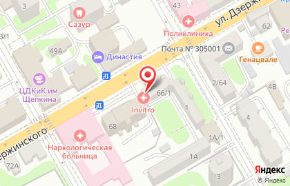 Курьерская служба DHL на улице Дзержинского на карте