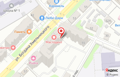 Стоматология Президент на улице Богдана Хмельницкого на карте