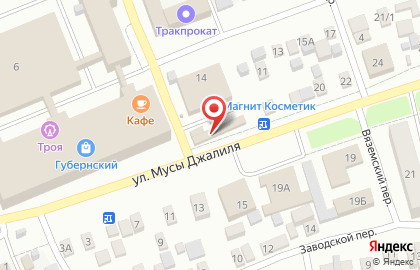 Продуктовый магазин У дачи на улице Мусы Джалиля на карте