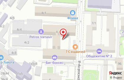 Московское производственное объединение Металлист на Ленинском проспекте на карте