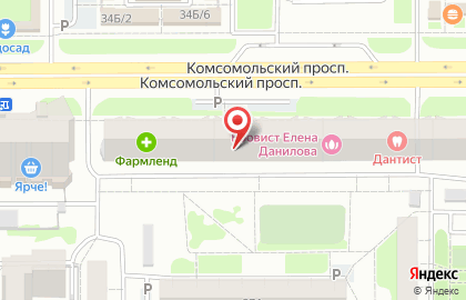 Магазин мясных полуфабрикатов Ариант на Комсомольском проспекте, 37 на карте