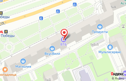 Банкомат ВТБ на площади Победы, 1 к б на карте