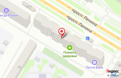 Парикмахерская Дуэт на проспекте Ленина на карте