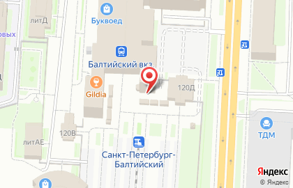 Быстроежка на набережной Обводного канала на карте