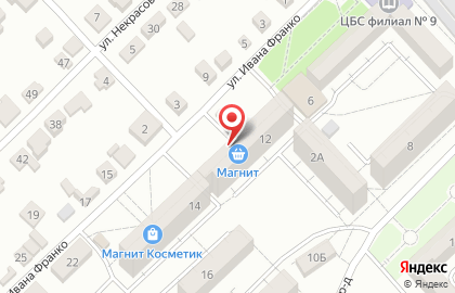 Банкомат Сбербанк на улице Ивана Франко на карте