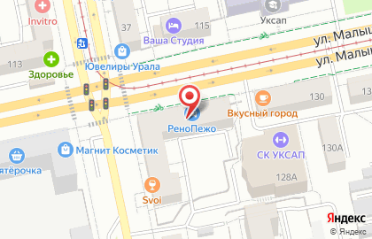 Специализированный магазин запчастей Ford Фокус на улице Малышева на карте