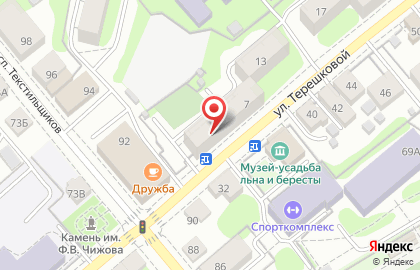 Компания Сити Флора на улице Терешковой на карте