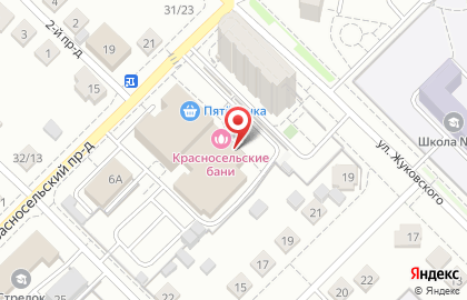 Спортивно-оздоровительный центр Академия тела в Красносельском проезде на карте
