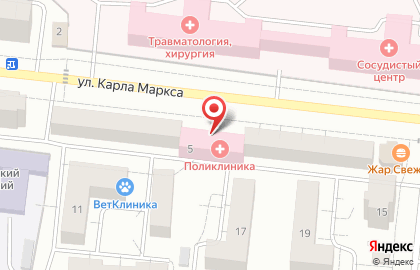 Консультативно-диагностическая поликлиника на улице Карла Маркса на карте