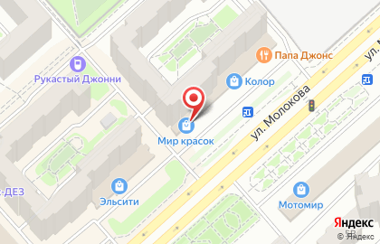 Магазин лакокрасочных материалов Мир красок в Советском районе на карте