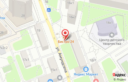 Салон Московская оптика на улице Амундсена на карте
