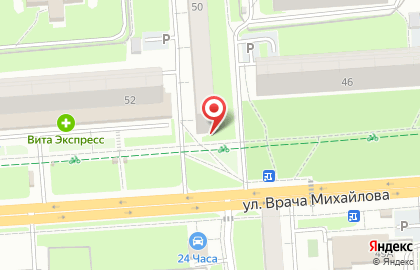 Магазин Корона на улице Врача Михайлова на карте